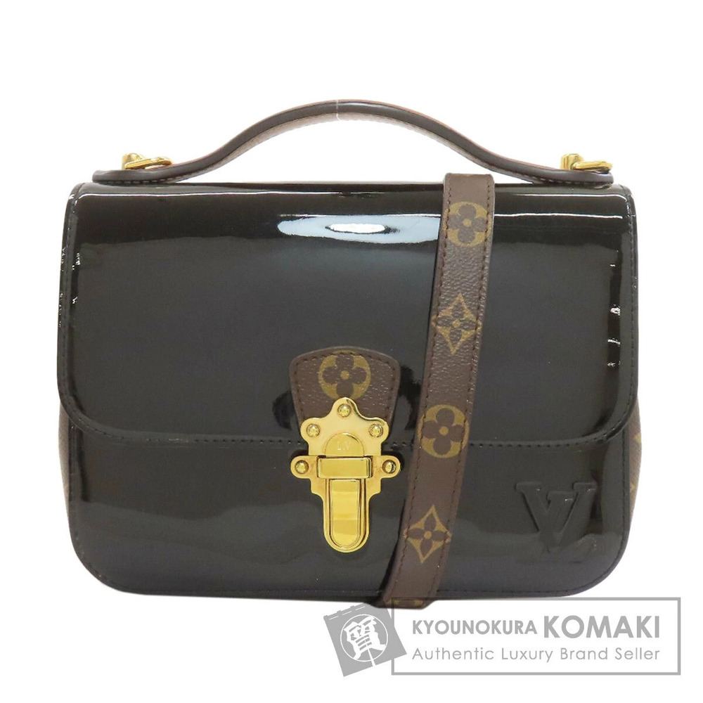 Louis Vuitton Cherrywood Handbag Patent Vernis Leather